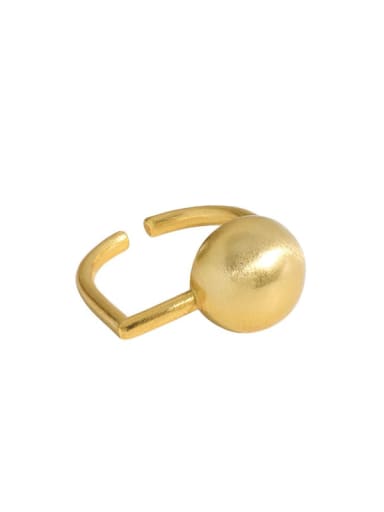 18K gold [13 adjustable] 925 Sterling Silver Geometric Vintage Band Ring