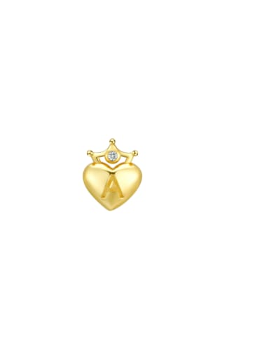 A single pack 925 Sterling Silver Cubic Zirconia Heart Minimalist Single Earring