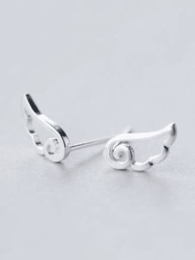925 Sterling Silver Wing Minimalist Stud Earring