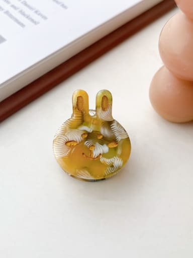 Camouflage yellow Cellulose Acetate Cute Animal Alloy Multi Color Jaw Hair Claw