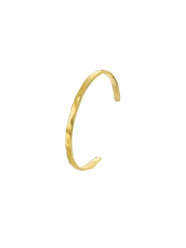 Brass Geometric Minimalist Cuff Bangle