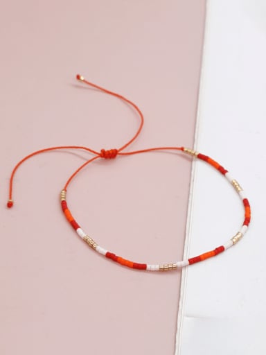 Zinc Alloy Miyuki Millet Bead Multi Color Geometric Bohemia Adjustable Bracelet