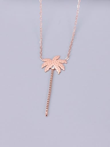 Titanium Simple Fashion Tree Leaves  Necklace