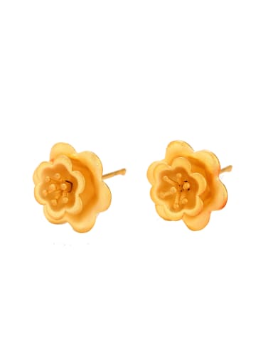 Alloy Flower Minimalist Stud Earring