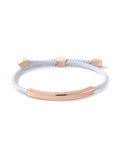 Rose gold color Stainless steel Weave Link Bracelet