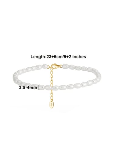 925 Sterling Silver Freshwater Pearl Anklet
