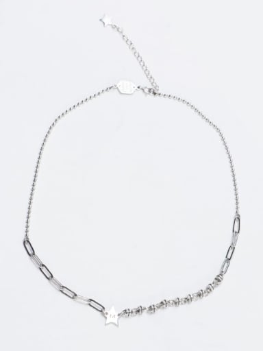 925 Sterling Silver Rhinestone Star Vintage Necklace