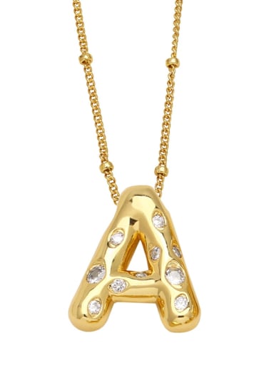 Brass Letter Minimalist Necklace