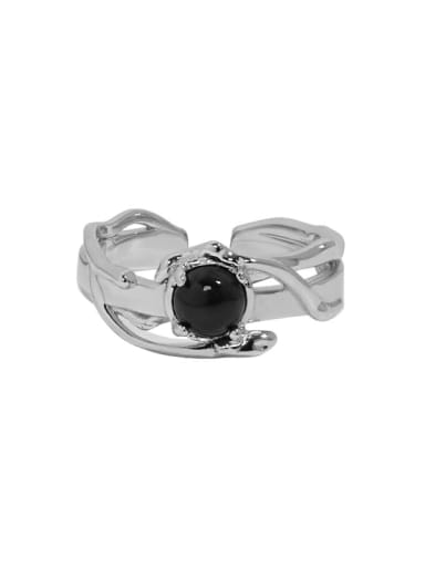 925 Sterling Silver Carnelian Irregular Vintage Stackable Ring