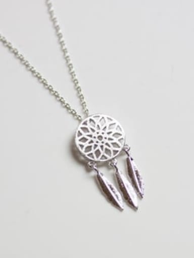 925 Sterling Silver Dreamcatcher Trend Initials Necklace