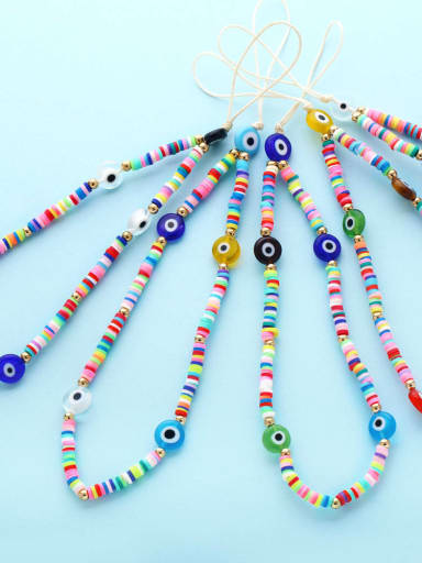 Multi Color Polymer Clay Evil Eye Bohemia Mobile Phone Accessories