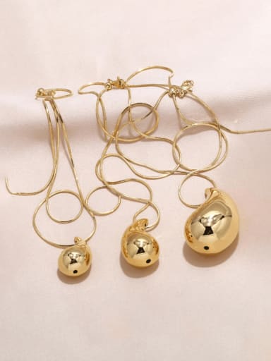custom Brass Water Drop Minimalist Necklace