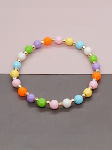 B B210043A Glass beads Multi Color Geometric Bohemia Beaded Bracelet