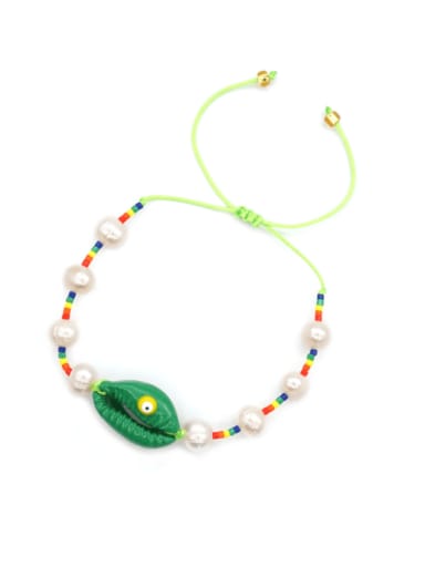 ZZ B200097C Freshwater Pearl Multi Color Irregular Minimalist Woven Bracelet