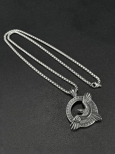 custom Stainless steel Owl Hip Hop Necklace