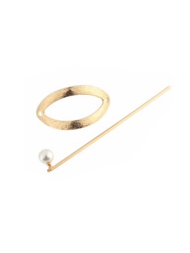 Pearl hairpin, golden Alloy Minimalist Geometric Hair Stick
