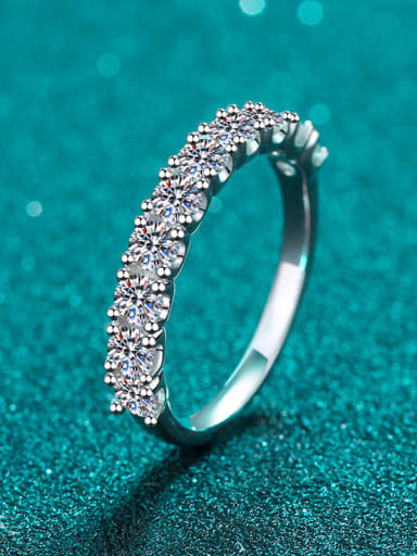 Sterling Silver Moissanite White Geometric Dainty Engagement Rings