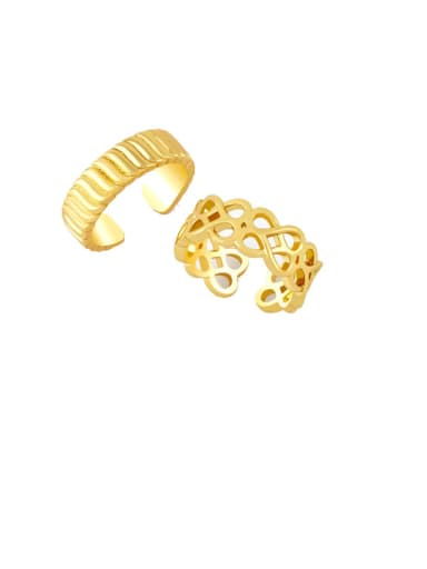 Brass Cubic Zirconia Vintage Band Ring