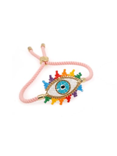 MI B210009A Miyuki Millet Bead Multi Color Evil Eye Bohemia Handmade Weave Bracelet