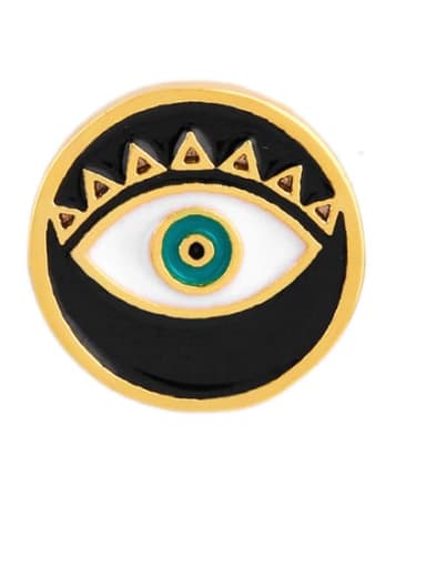 Brass Enamel Evil Eye Ethnic Stud Earring