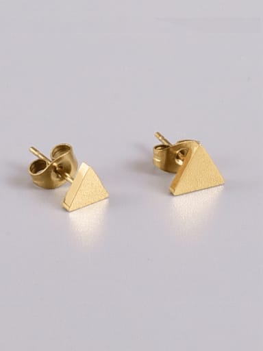 Titanium Steel Smooth Triangle Minimalist Stud Earring