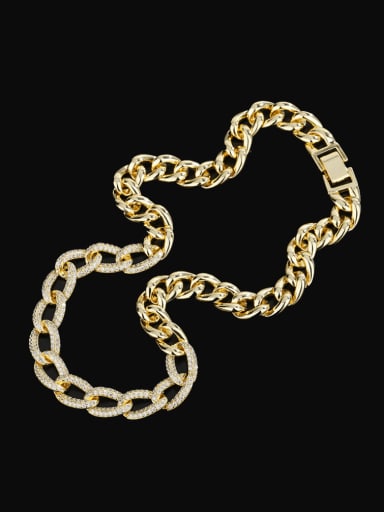 Brass Cubic Zirconia Luxury Geometric Bracelet and Necklace Set
