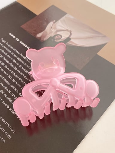 Pink Bear 8cm Alloy Resin  Trend Bear Tin Multi Color Jaw Hair Claw