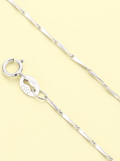 White gold melon seed chain 925 Sterling Silver Minimalist  Chain