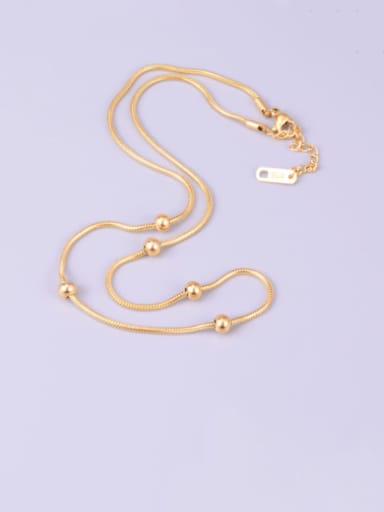 Titanium  Round Bead Minimalist Choker Necklace