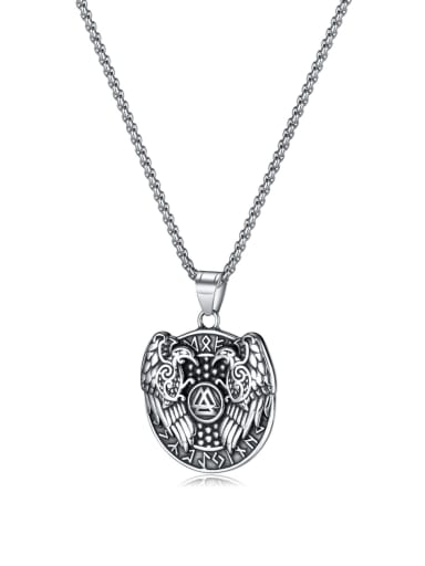 GX2323 Single Pendant Stainless steel Eagle Vintage Necklace