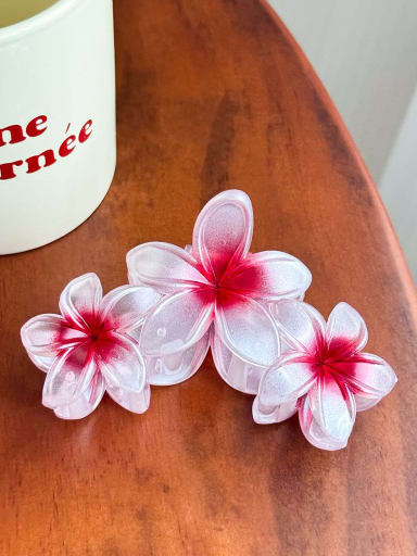 Red 11cm Alloy Resin  Minimalist Flower  Multi Color Jaw Hair Claw