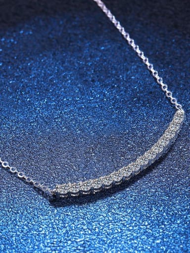 custom 925 Sterling Silver Moissanite Geometric Necklace
