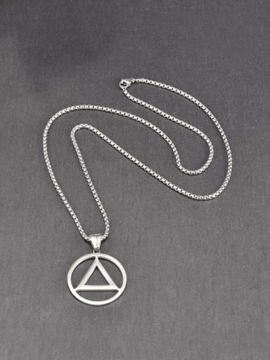 Titanium Steel Triangle Minimalist Necklace