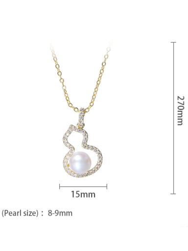 Brass Freshwater Pearl Irregular Trend Necklace