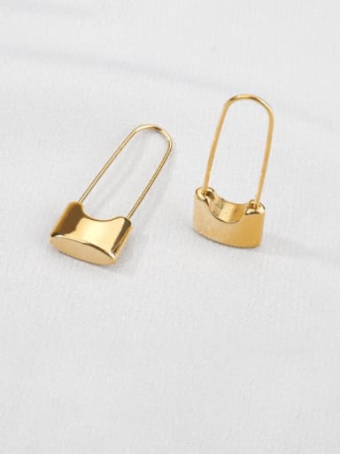 Titanium Steel Locket Minimalist Pin Hook Earring