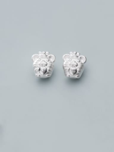 999 Fine Silver With  White Gold Plated Cute Crown Love Mouse  Beads Diy Accessories