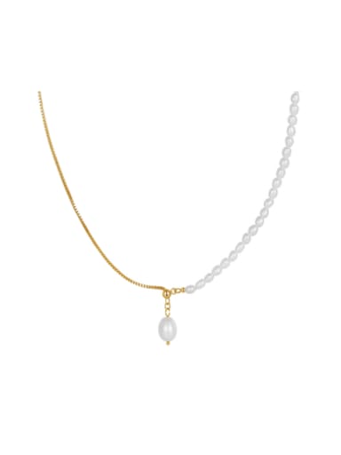 925 Sterling Silver Freshwater Pearl Tassel Dainty Necklace
