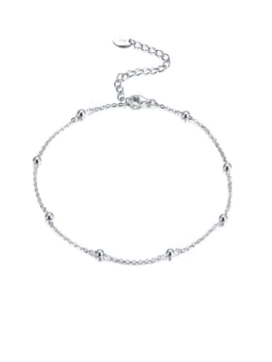 925 Sterling Silver Minimalist  Chain Anklet