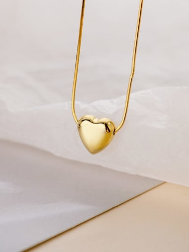 NS867 [Gold] 925 Sterling Silver Heart Minimalist Necklace