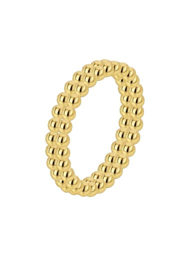 Brass Geometric Minimalist Bead Ring