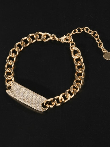 Brass Cubic Zirconia Luxury Geometric  Bracelet and Necklace Set