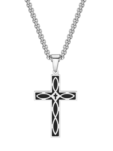 custom Stainless steel Cross Hip Hop Long Strand Necklace