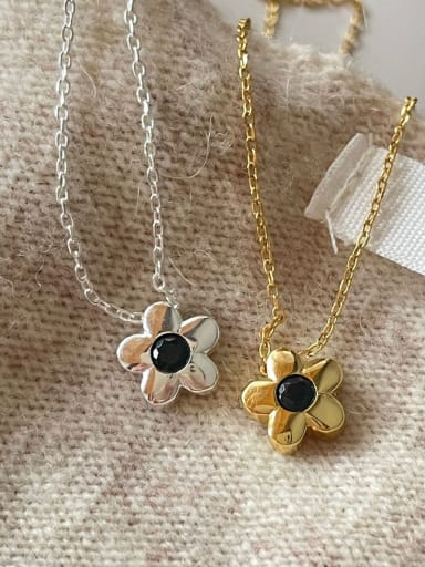 925 Sterling Silver Flower Cute Necklace