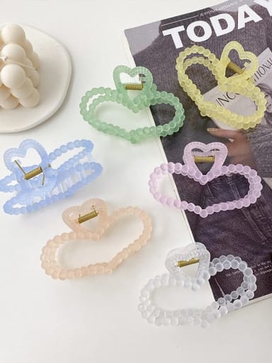 Alloy Resin Trend Heart  Jaw Hair Claw