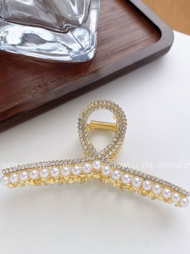 Pearl juxtaposition 11.5cm Alloy Imitation Pearl  Trend Geometric  Jaw Hair Claw