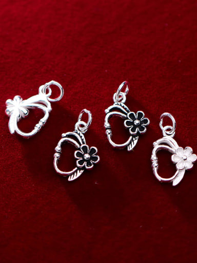 925 Sterling Silver With Flower Separate Beads Handmade DIY Jewelry Accessories