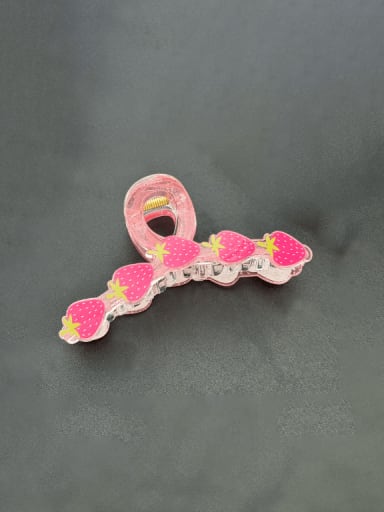 Strawberry 11cm Cellulose Acetate Trend Friut Alloy Resin Multi Color Jaw Hair Claw
