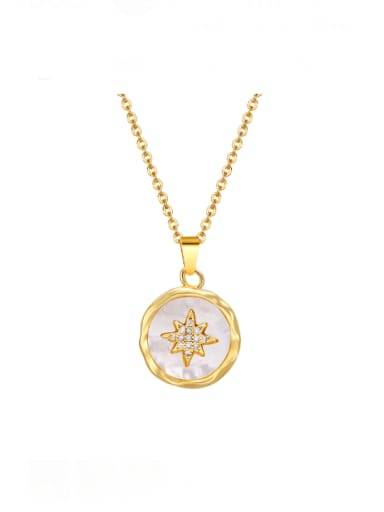 custom Brass Shell Star Minimalist Necklace