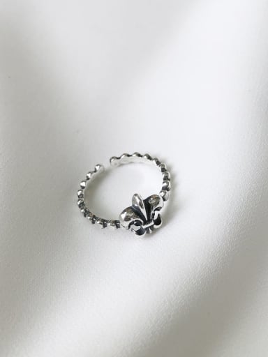 925 Sterling Silver Cross/flower Vintage Geeky Ring