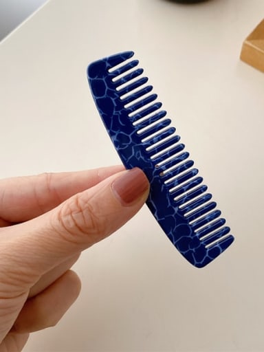 Pattern dark blue 9cm Cellulose Acetate Trend Geometric Multi Color Hair Comb